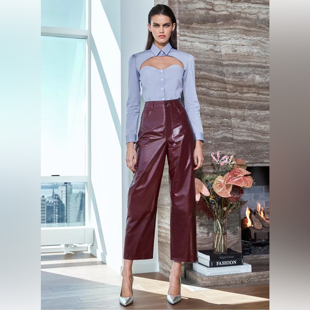 Fleur du Mal Patent Vegan Leather Pants Size 0